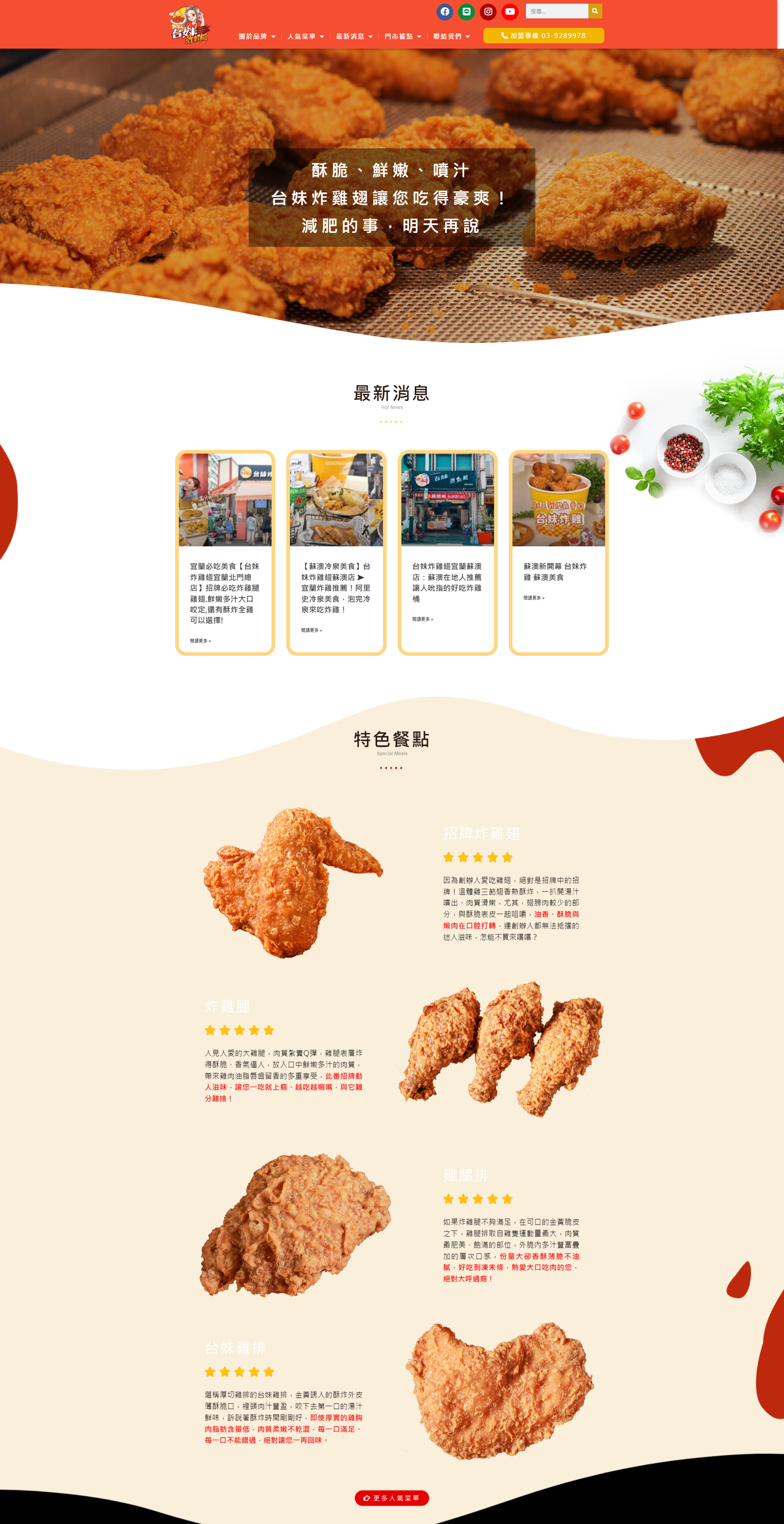台妹炸雞翅形象網站｜台妹炸雞翅 1